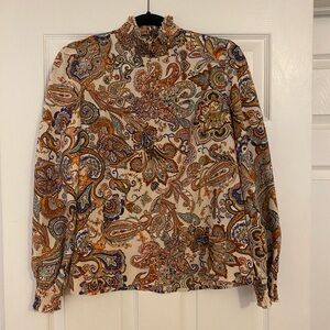 SHEIN Paisley Blouse- Fall colors!